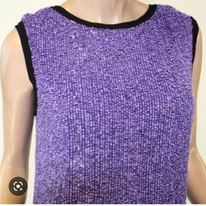 Robert Rodriguez Purple sequin cocktail dress